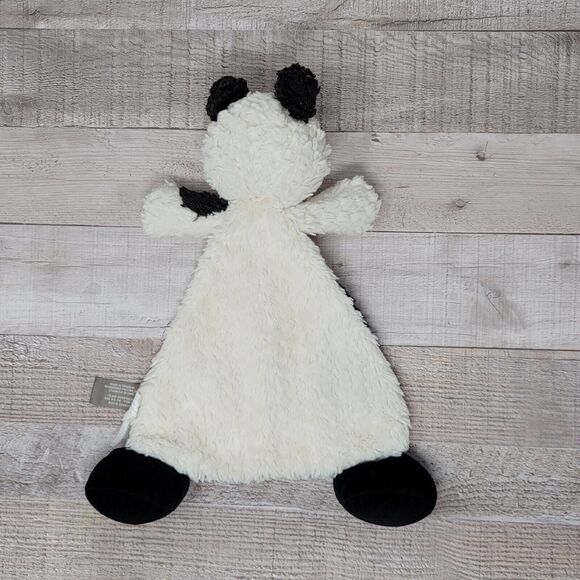 Baby Lovey Panda Plush Rattle Demdaco Comfort Security Clutch Blankie Infant Toy - Picture 2 of 7